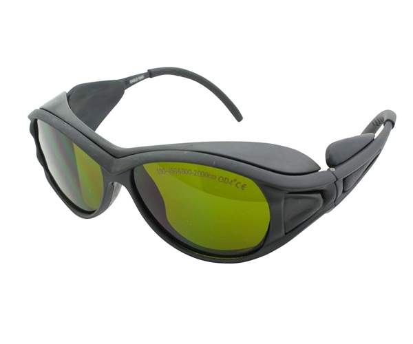 Laserschutzbrille für Violett/Blau 200-450/800-2000nm Absorptionsrunde Schutzbrille Laserschutzbrille 
